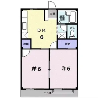 シャトレ沖【105号室】の間取り