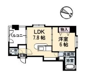 フラットリア笠岡【0304号室】の間取り
