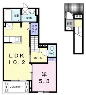 1LDKの間取り画像