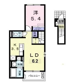 ライトスプリングB【0201号室】の間取り