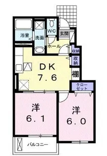 リコリス【0103号室】の間取り