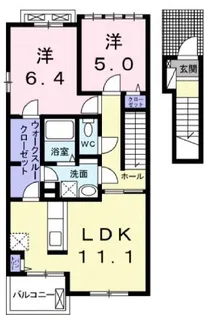 ロータス A【203号室】の間取り