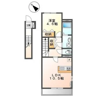 ルフレ【201号室】の間取り