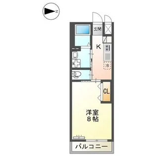 メイト【0203号室】の間取り
