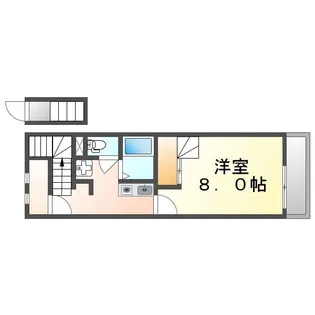 レオネクストコンフォート草戸【0201号室】の間取り