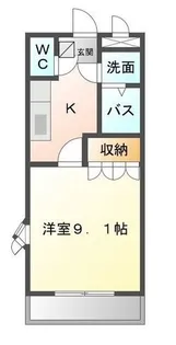 プレステージ曙【0207号室】の間取り