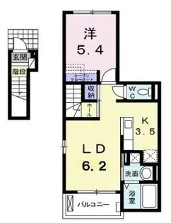 エクセレント山口【0202号室】の間取り