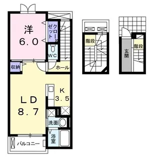 パストーソ Ⅱ【0302号室】の間取り