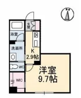 グランベレオCLOSE UNIV N棟【0102号室】の間取り