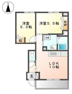 プルミエール【102号室】の間取り