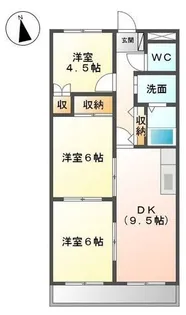 カームネスト【0302号室】の間取り