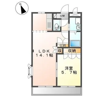 ガーデンハイム参番館【0108号室】の間取り