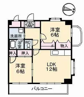 五豊マンション【0202号室】の間取り