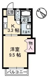 アメニックス福山 11番館【0103号室】の間取り