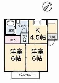 レジデンス新涯 A棟【201号室】の間取り