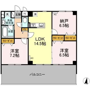 グロリオサ【0302号室】の間取り