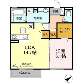 サンモール東川口 B棟【0101号室】の間取り