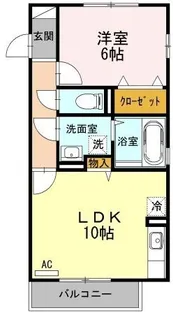 ローゼスポート港町 A棟【0201号室】の間取り