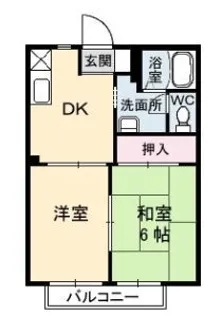 コーポやすらぎ【0202号室】の間取り