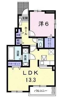 ローズコリーヌB【0101号室】の間取り