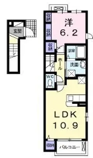 トワーニ【201号室】の間取り