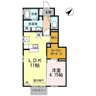 セジュールセラF【0103号室】の間取り