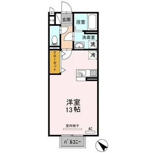 モナリエ多治米【101号室】の間取り