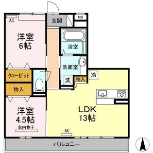 メゾン ド キャトルⅣ【0205号室】の間取り