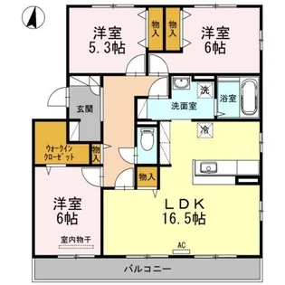 ファミーユ竹の葉【0101号室】の間取り