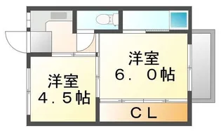 ビレッジハウス中須2号棟【203号室】の間取り
