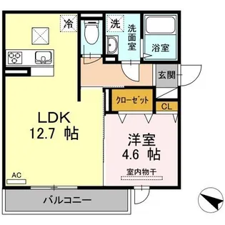セジュール長江【101号室】の間取り
