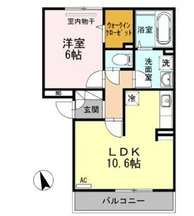 プランドール曙【0202号室】の間取り