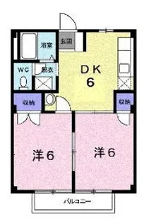 コーポ サンスカイD【103号室】の間取り