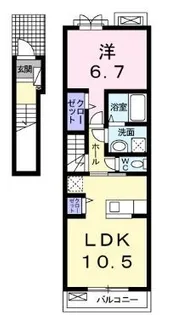 ル ノアⅡ【201号室】の間取り