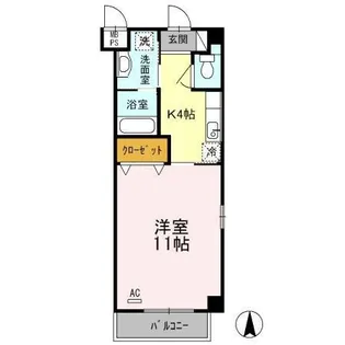 ライオネス手城【0205号室】の間取り