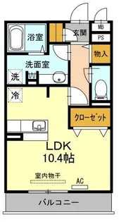 ノール リヴィエール トロワ【106号室】の間取り