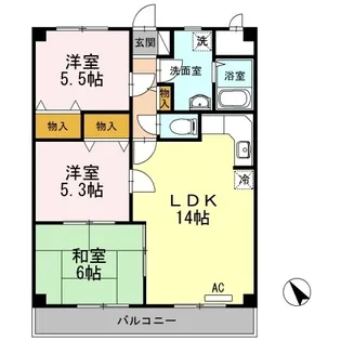 デミュールクワダ【0202号室】の間取り