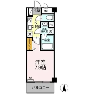 Grand Avenue 西桜【603号室】の間取り