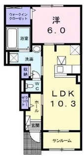 ハルレイ B【0102号室】の間取り