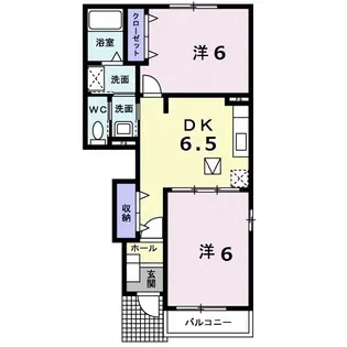 オアゾ芦水館【0103号室】の間取り