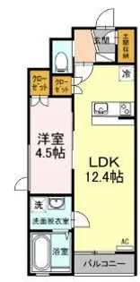 アメリア【0101号室】の間取り