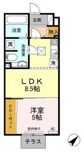 ノール リヴィエール【0106号室】の間取り