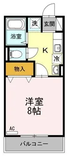 リビエールアン E棟【206号室】の間取り