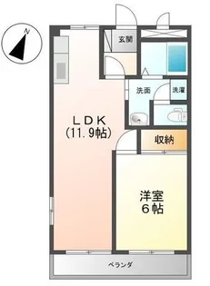 サニープレイス【0103号室】の間取り