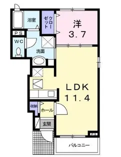 アルシオーネ【0102号室】の間取り