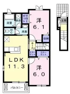 ベラ クオーレⅡ【0203号室】の間取り
