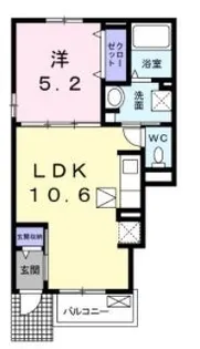 ロックフィールドⅣ【0101号室】の間取り