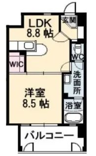 フラットリア御船【0902号室】の間取り