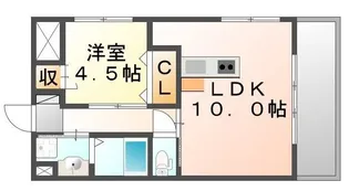 ローゼンコート禄屋【1301号室】の間取り