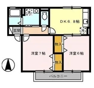 ブルーモンターニュ【0203号室】の間取り